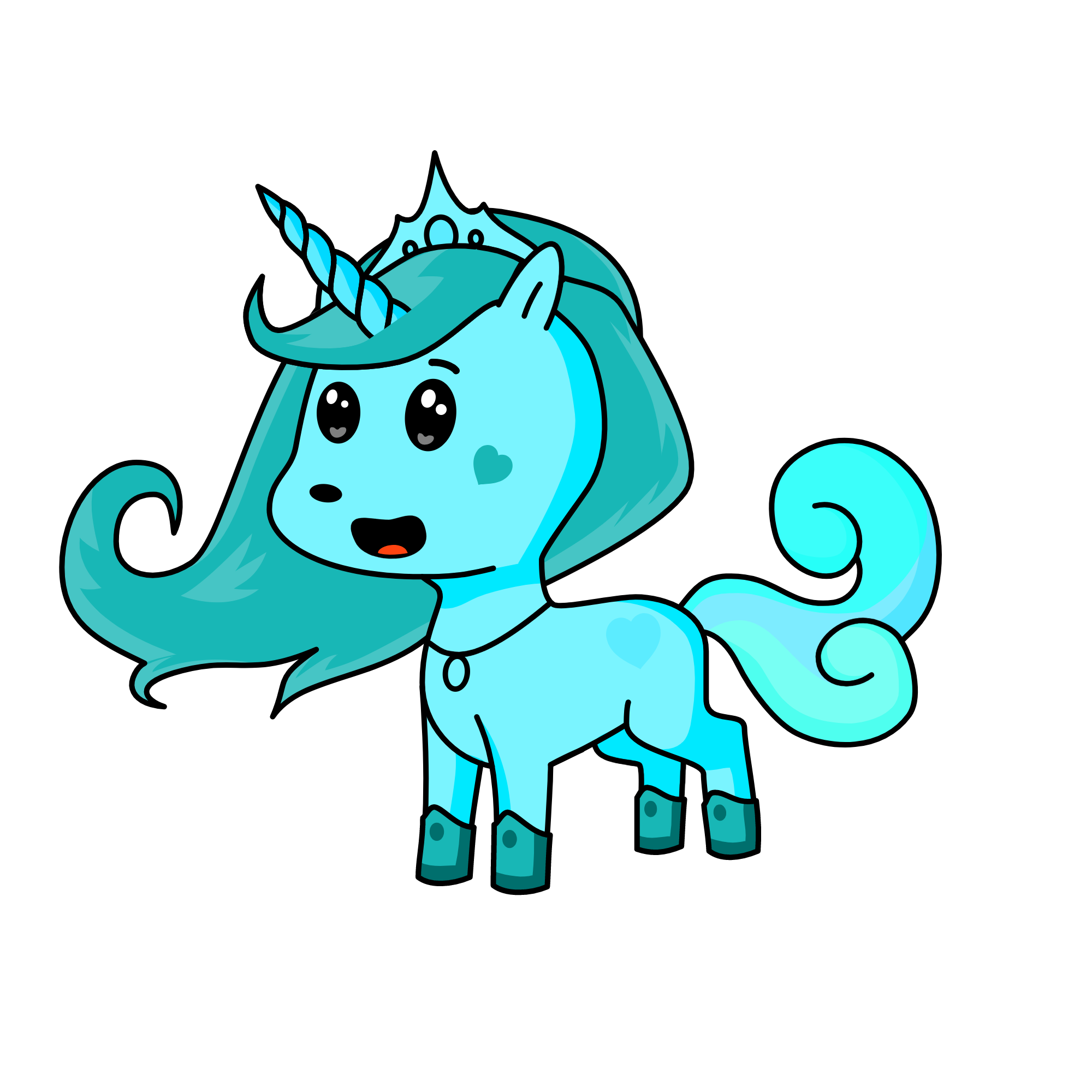 THE ICE QUEEN, the unicorn