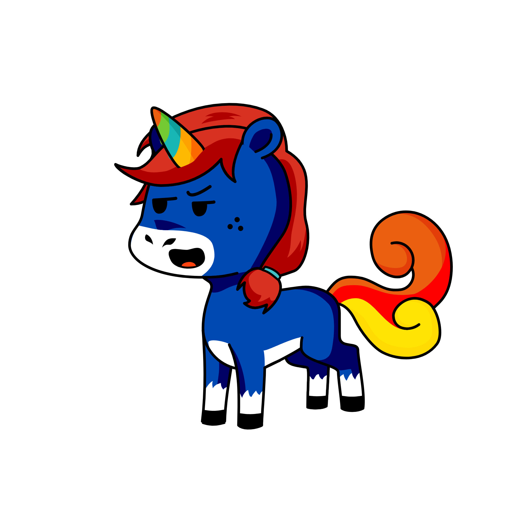 Blue v, the unicorn