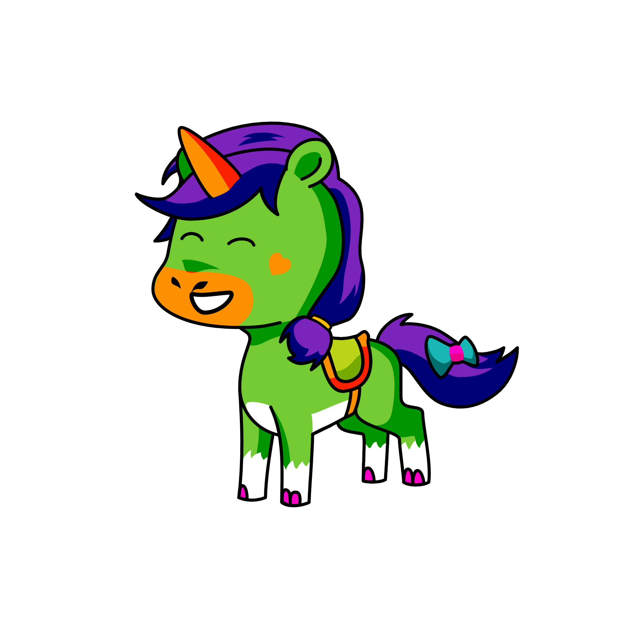 Green moon, the unicorn