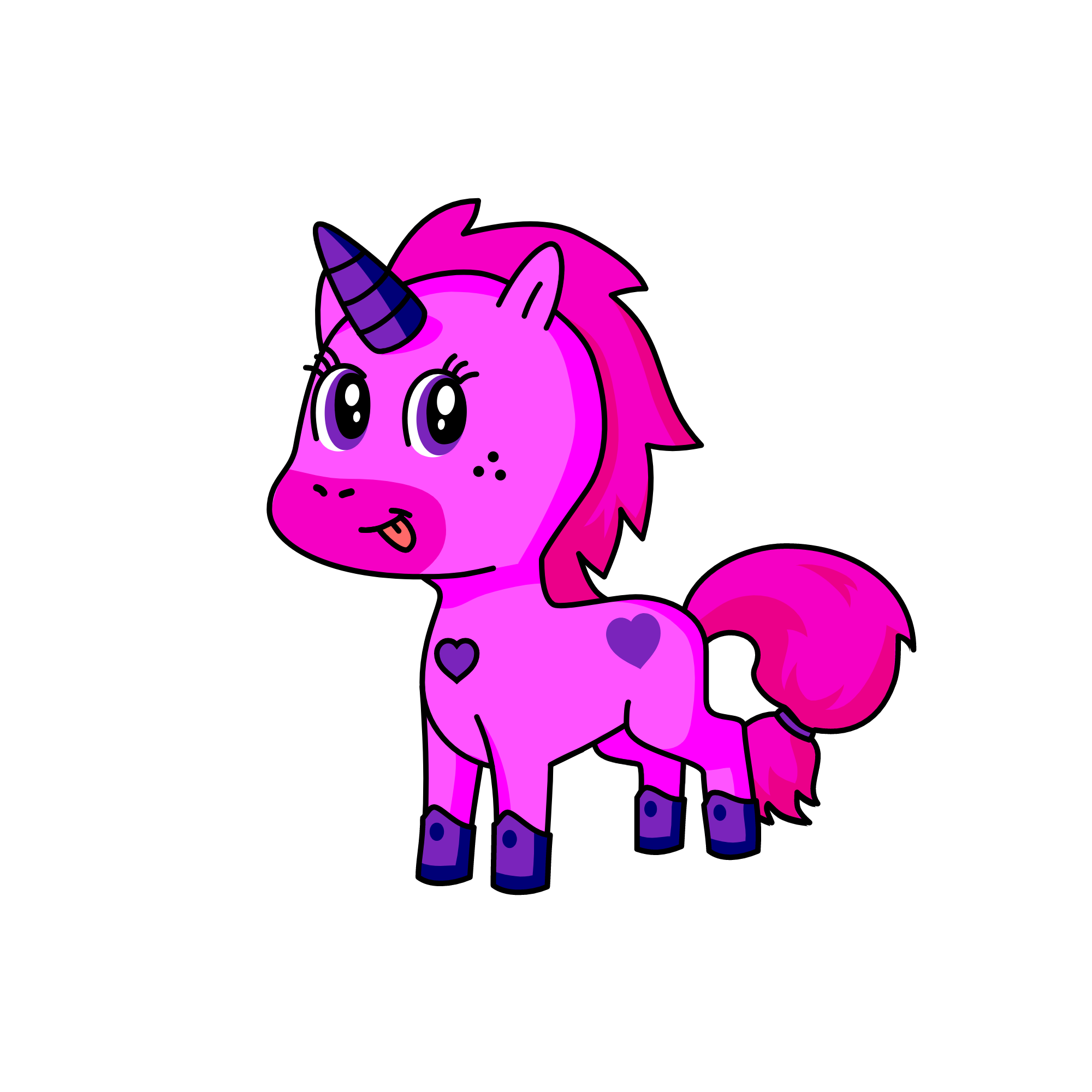 Posey Purple, the unicorn