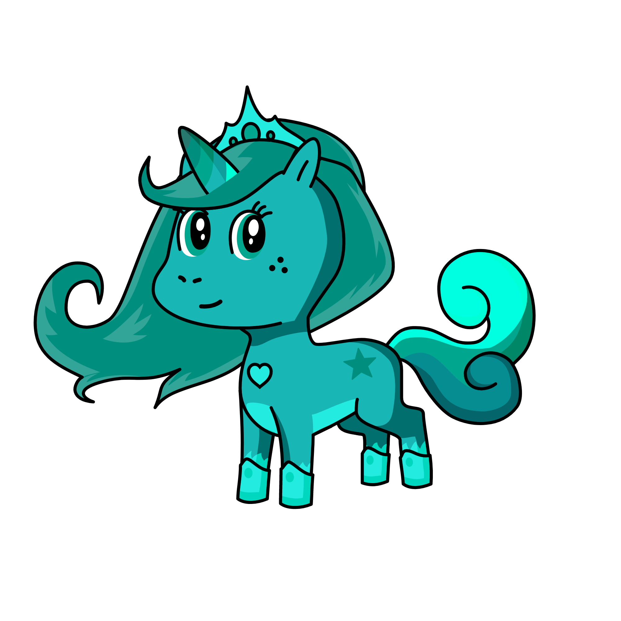 Queen Elsa, the unicorn