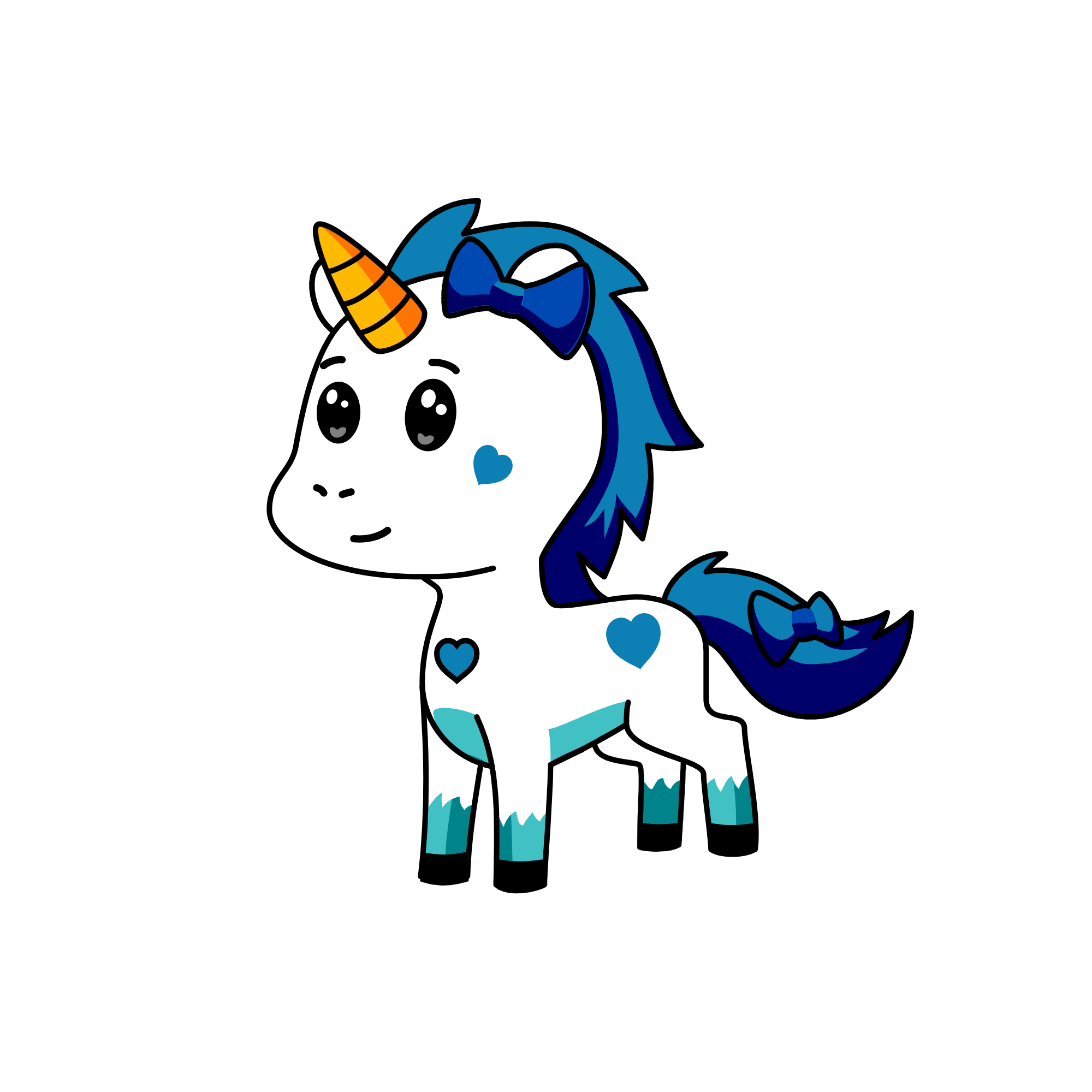 sparkle bow, the unicorn