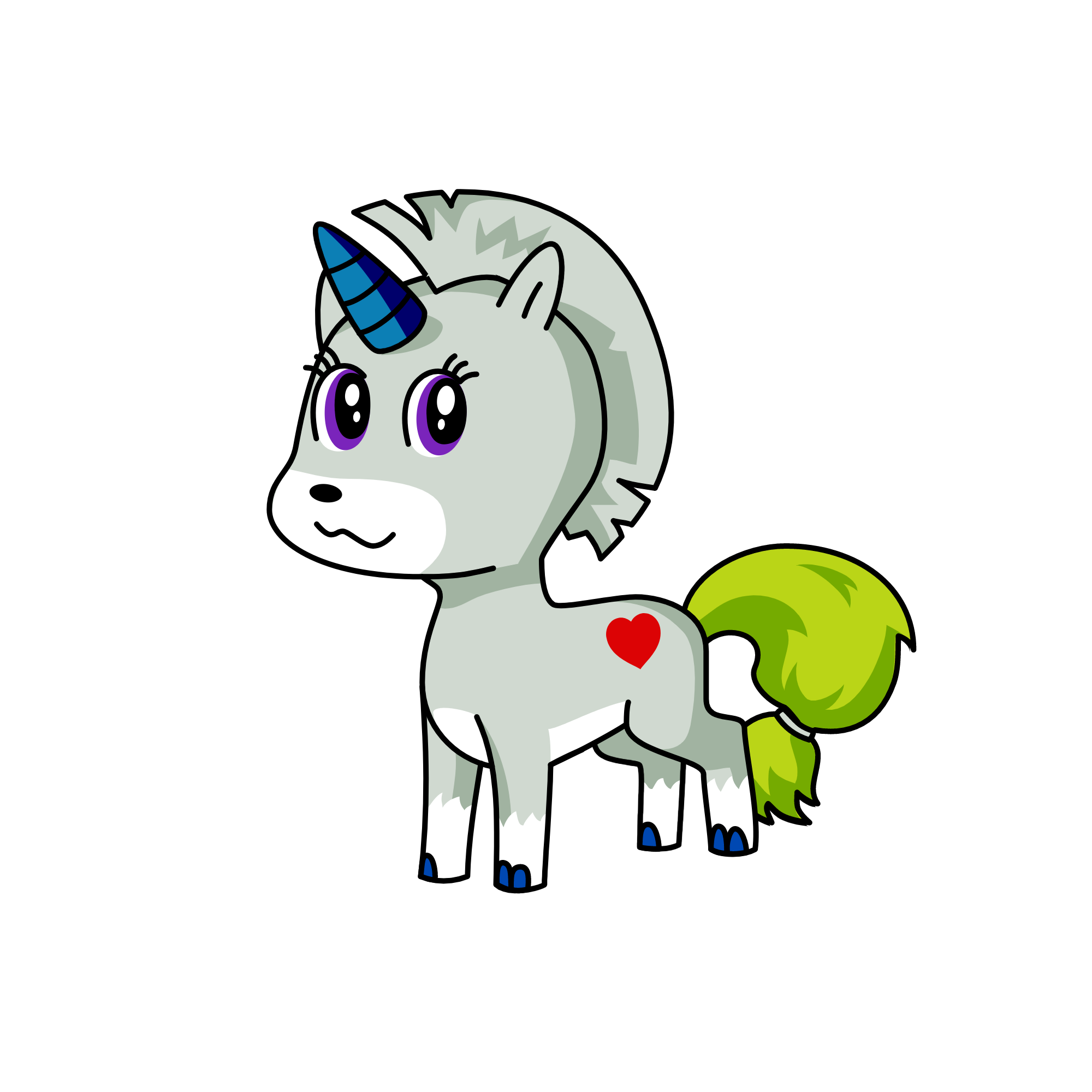 silver, the unicorn