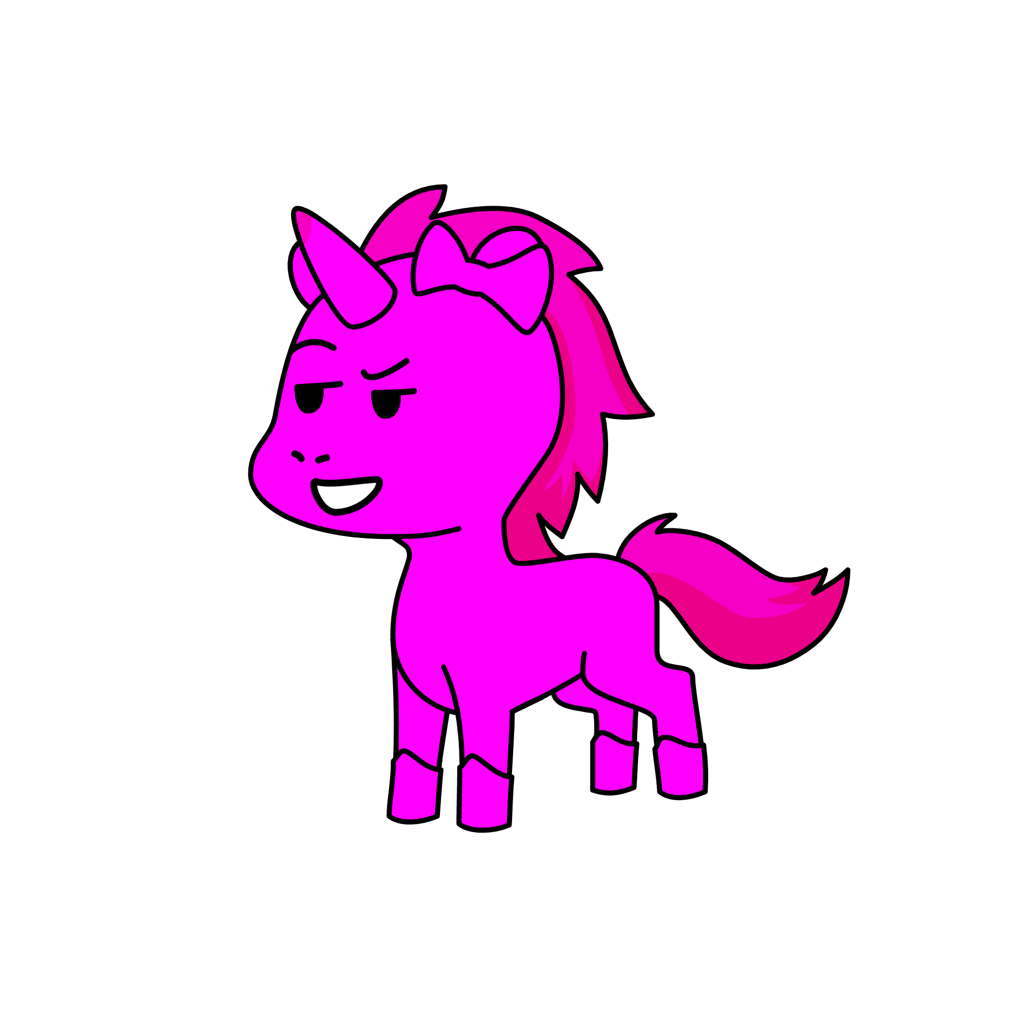 Pink, the unicorn