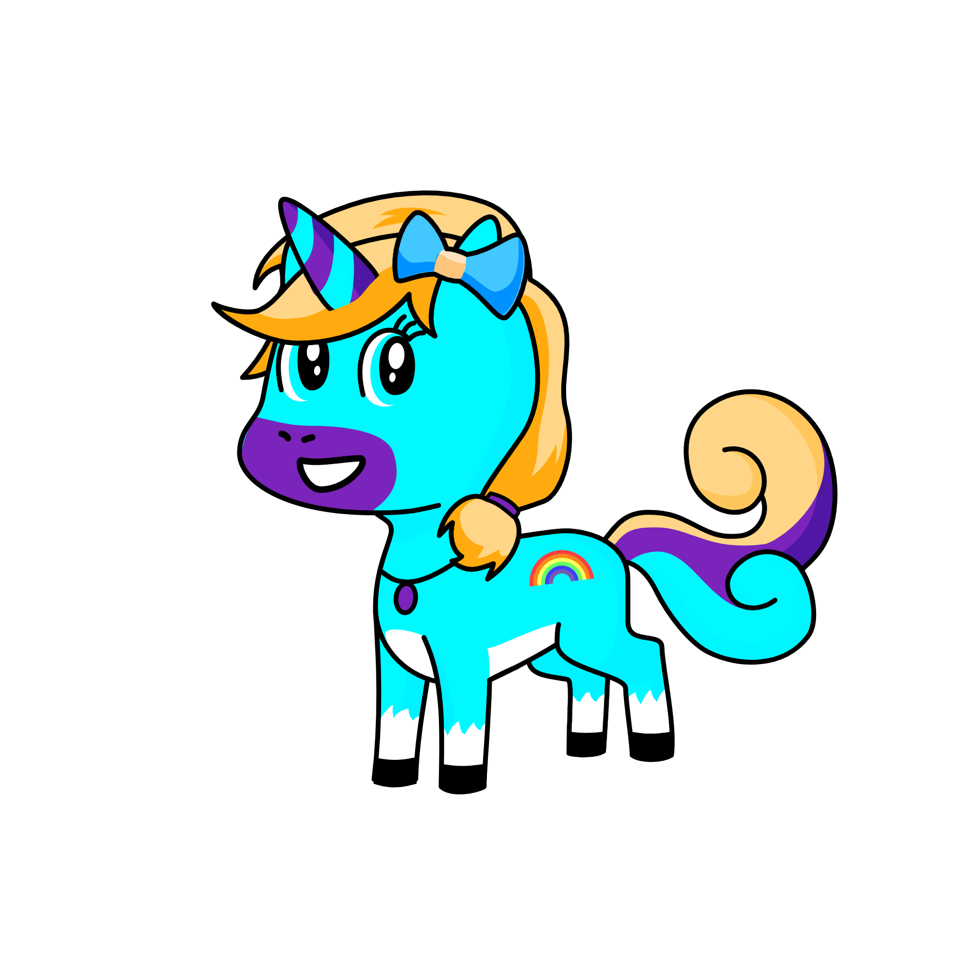 Rainbow, the unicorn