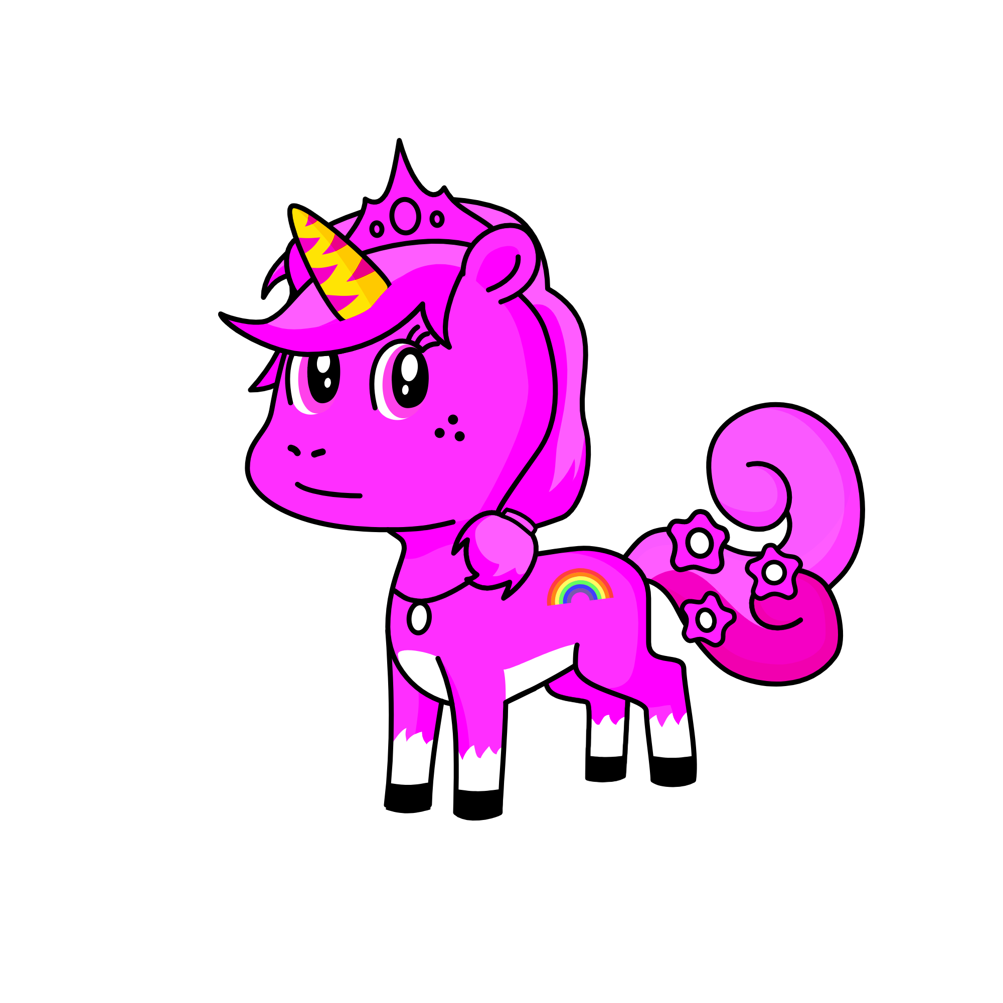 pink cottin candy , the unicorn