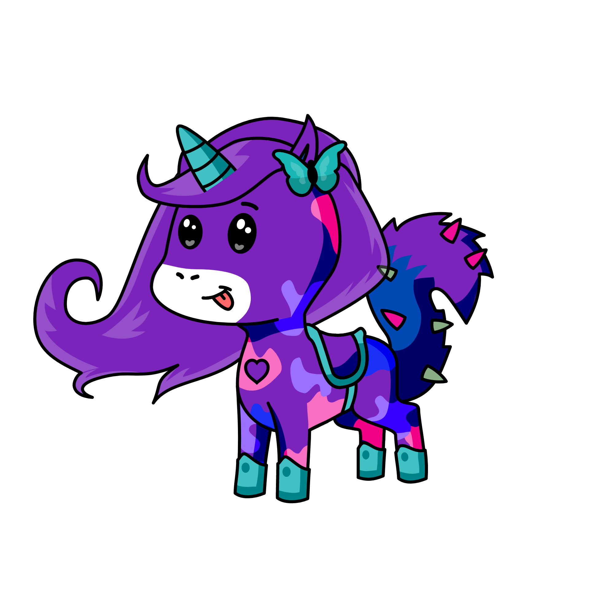 cute sonw, the unicorn