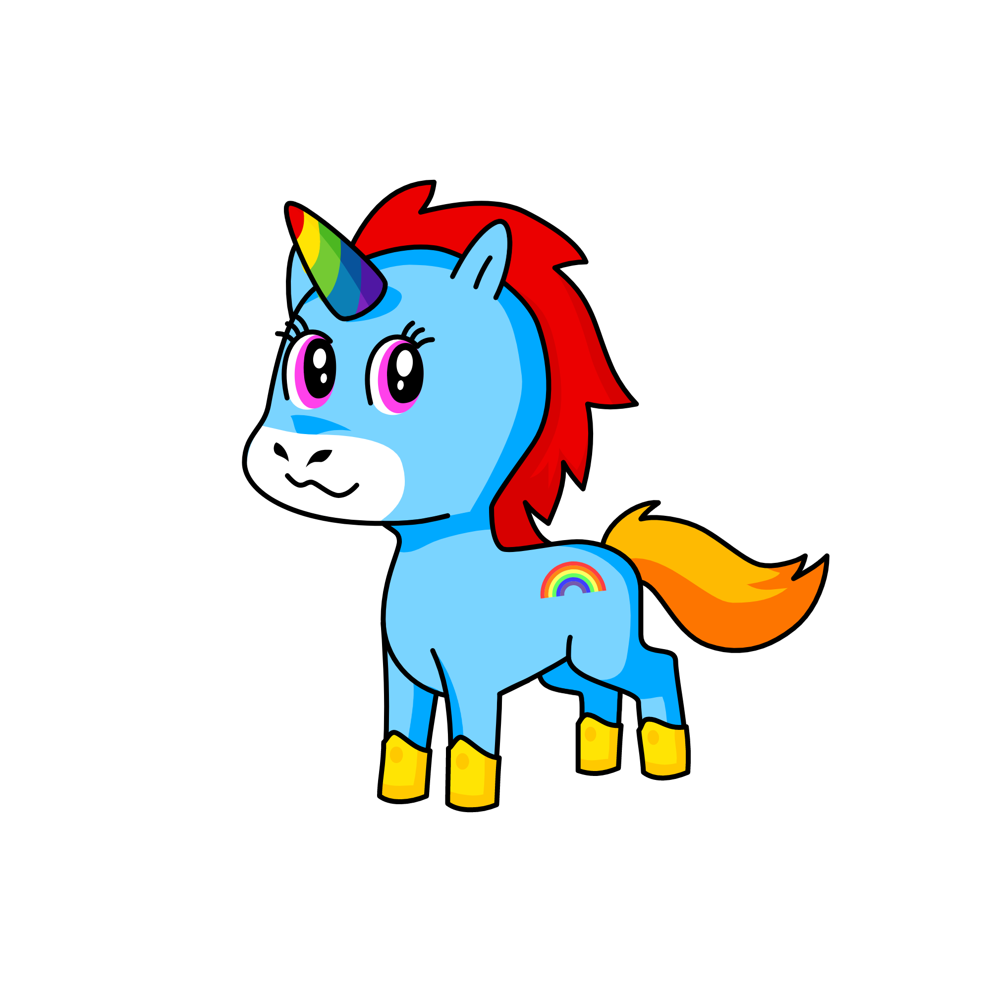 Rainbow Dash, the unicorn