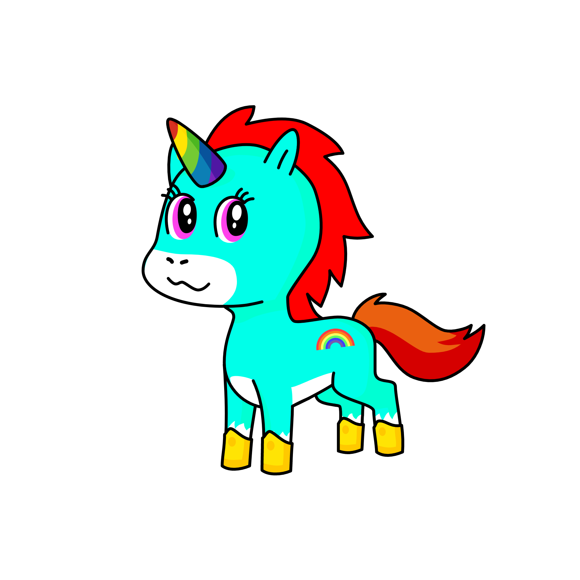 rainbow dash, the unicorn