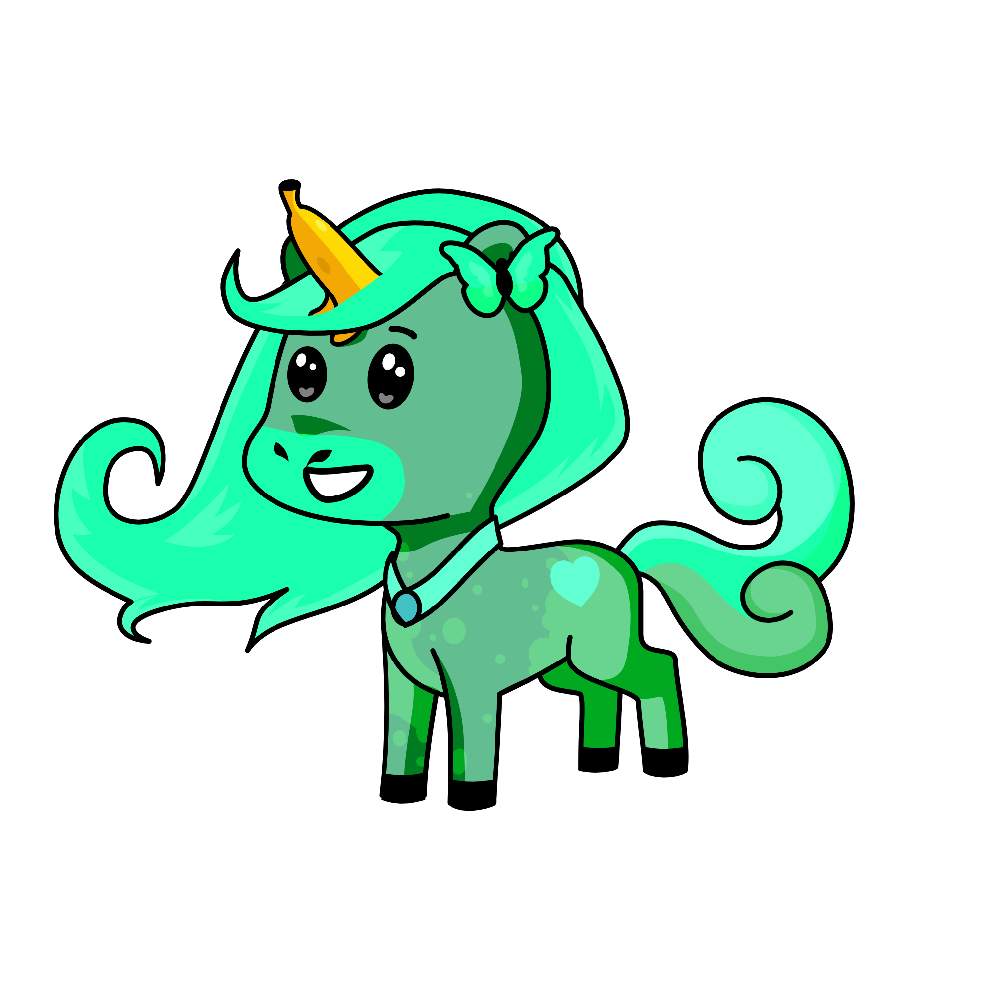 Theme unicorn: bluegreen, the unicorn