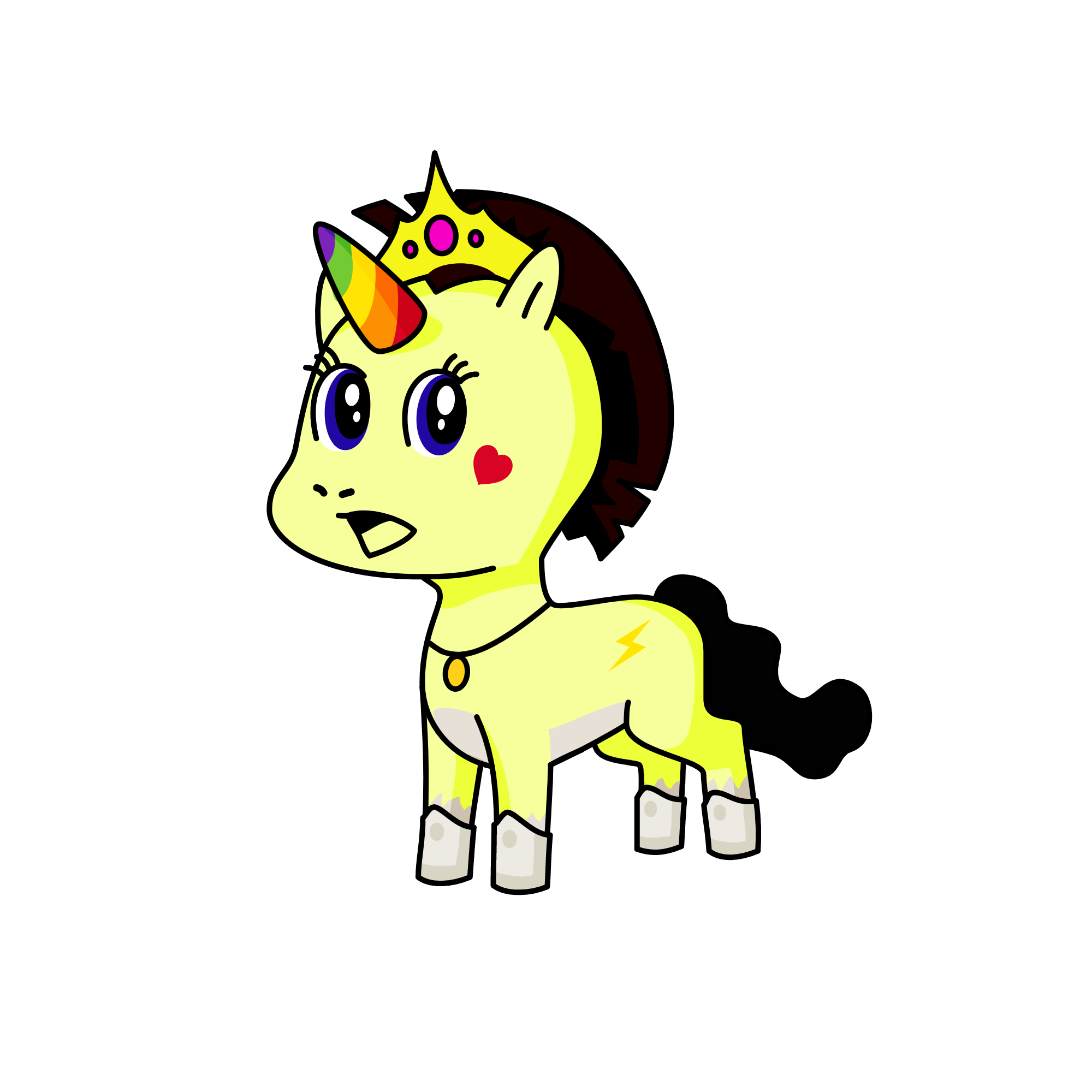 Princess Yellow, the unicorn