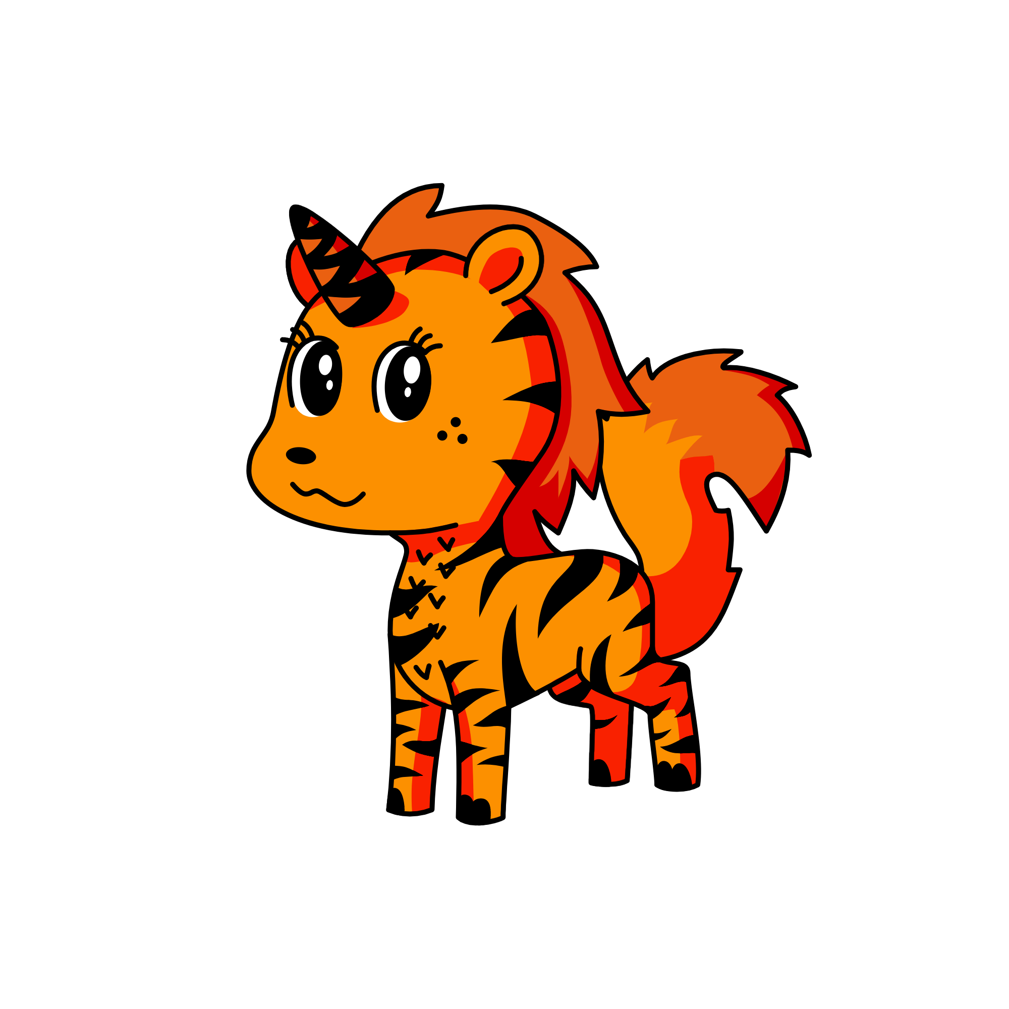 tiger, the unicorn