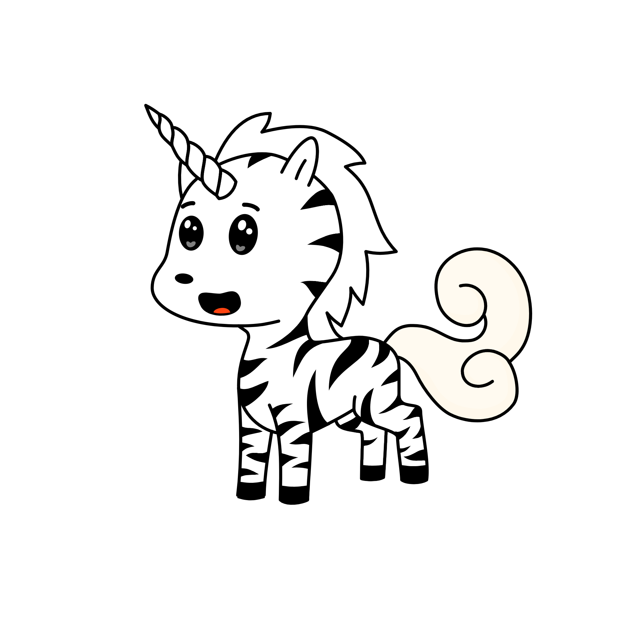 a unicorn zebrea, the unicorn