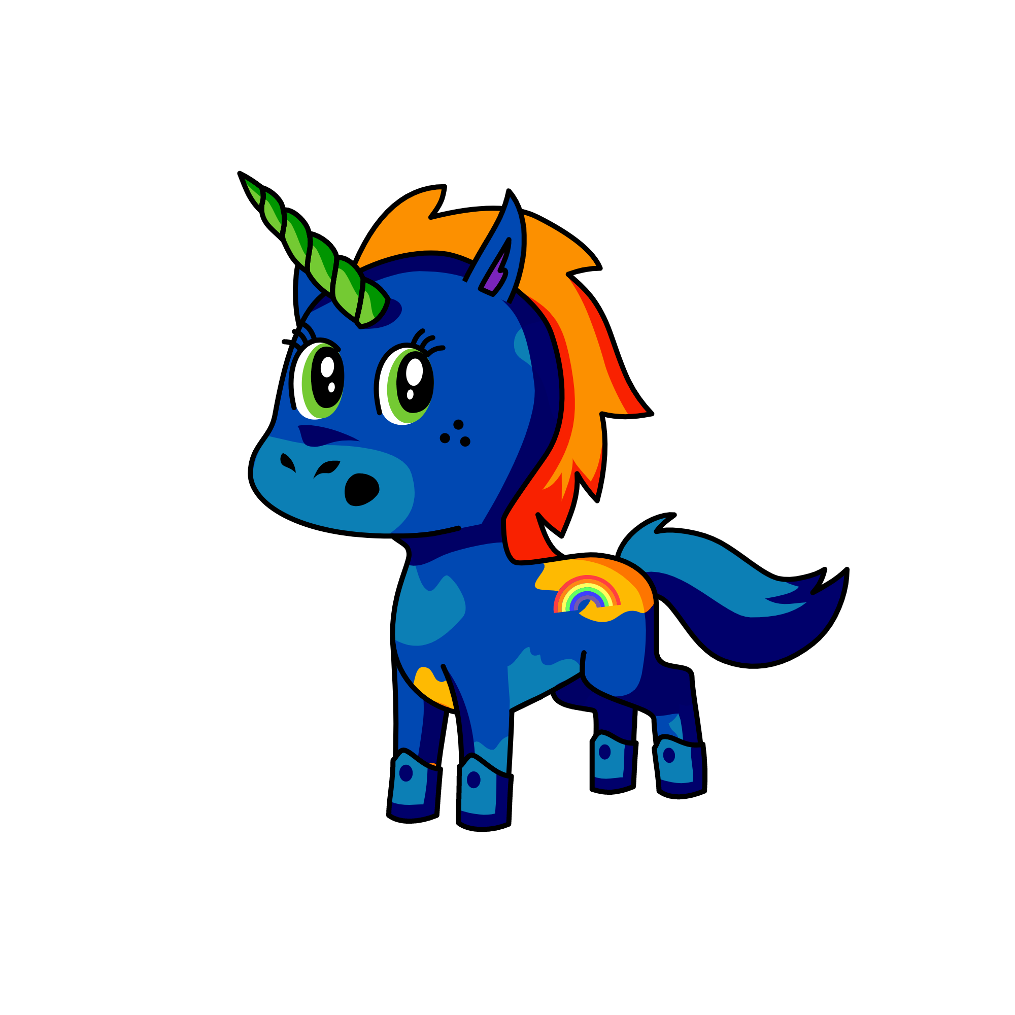 bluey, the unicorn