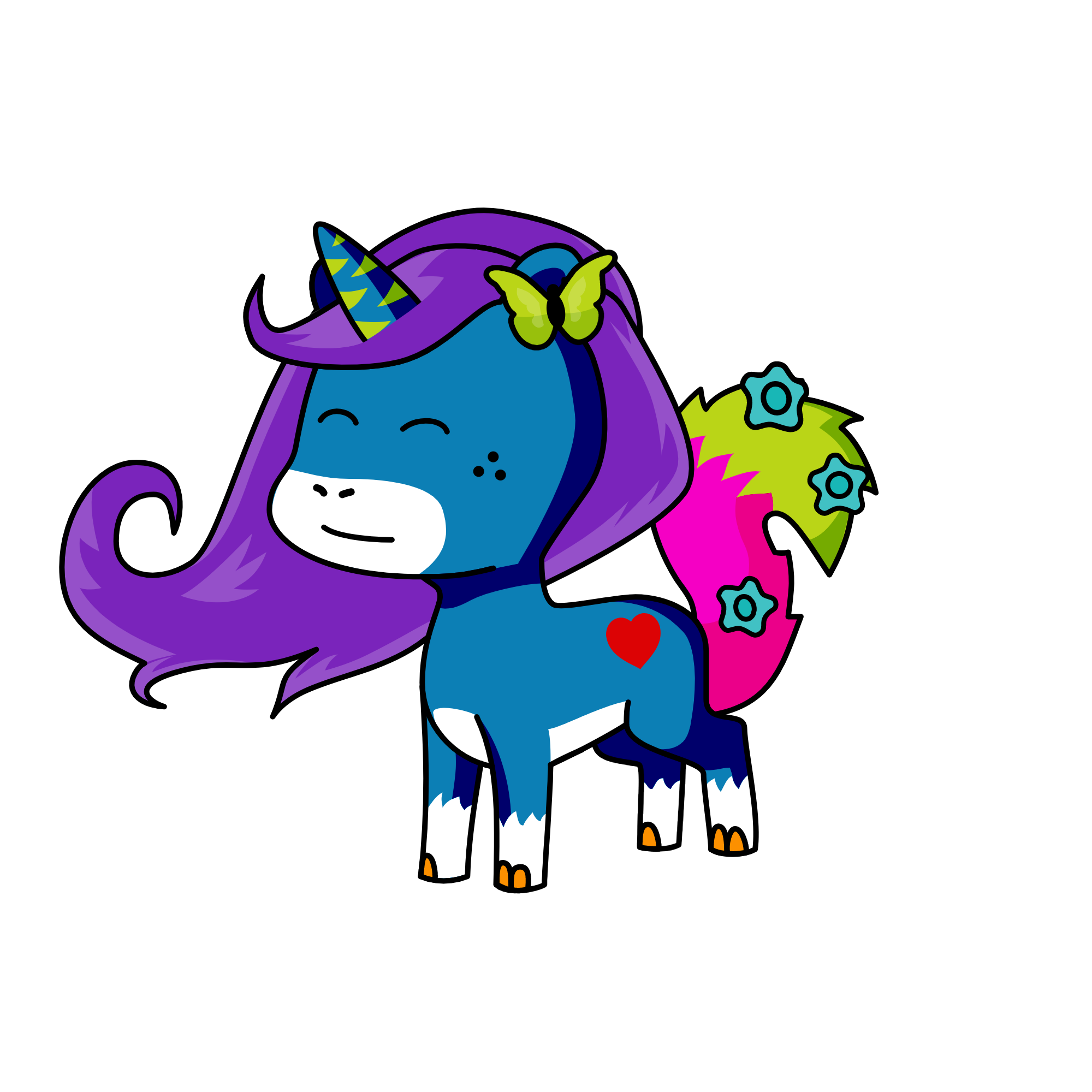 moonlight, the unicorn