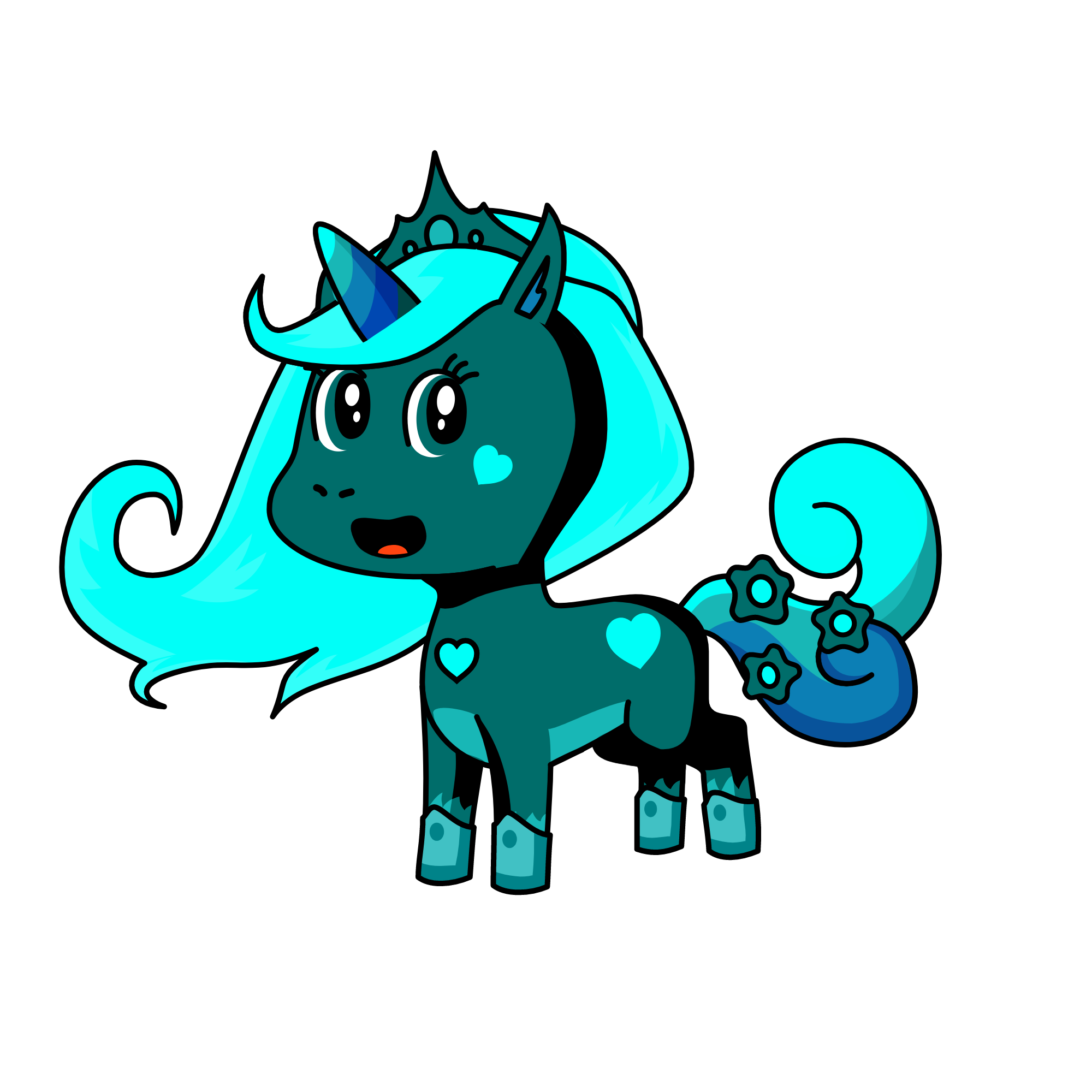 Queen Elsa, the unicorn